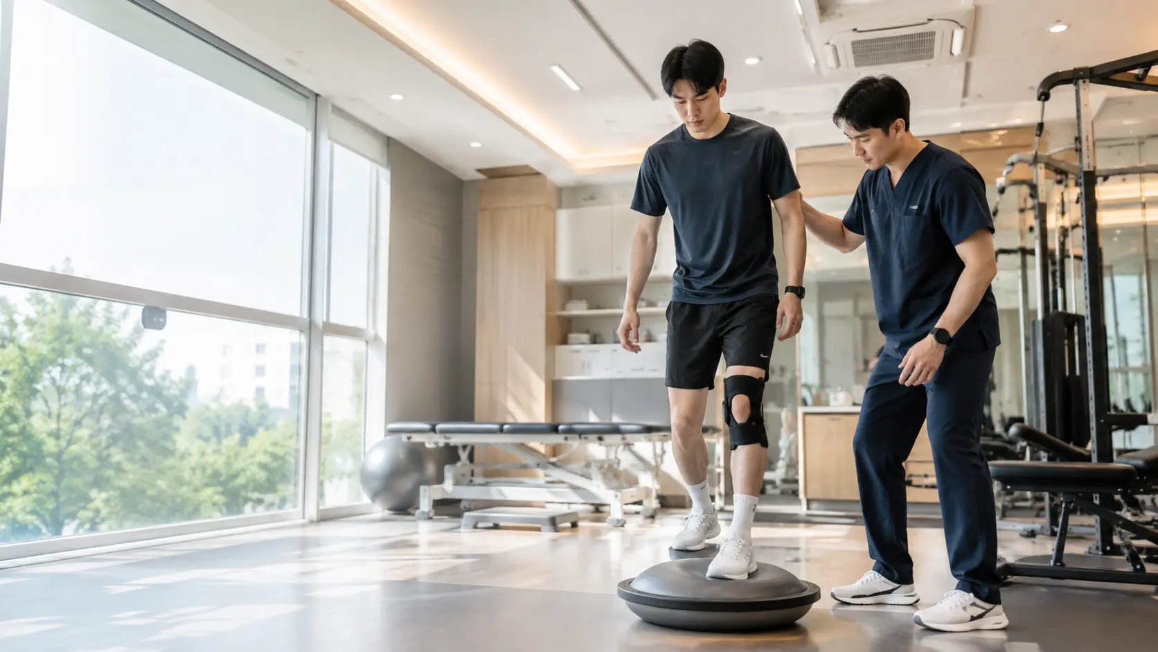 검사와 치료를 위한 병원 내부 시설